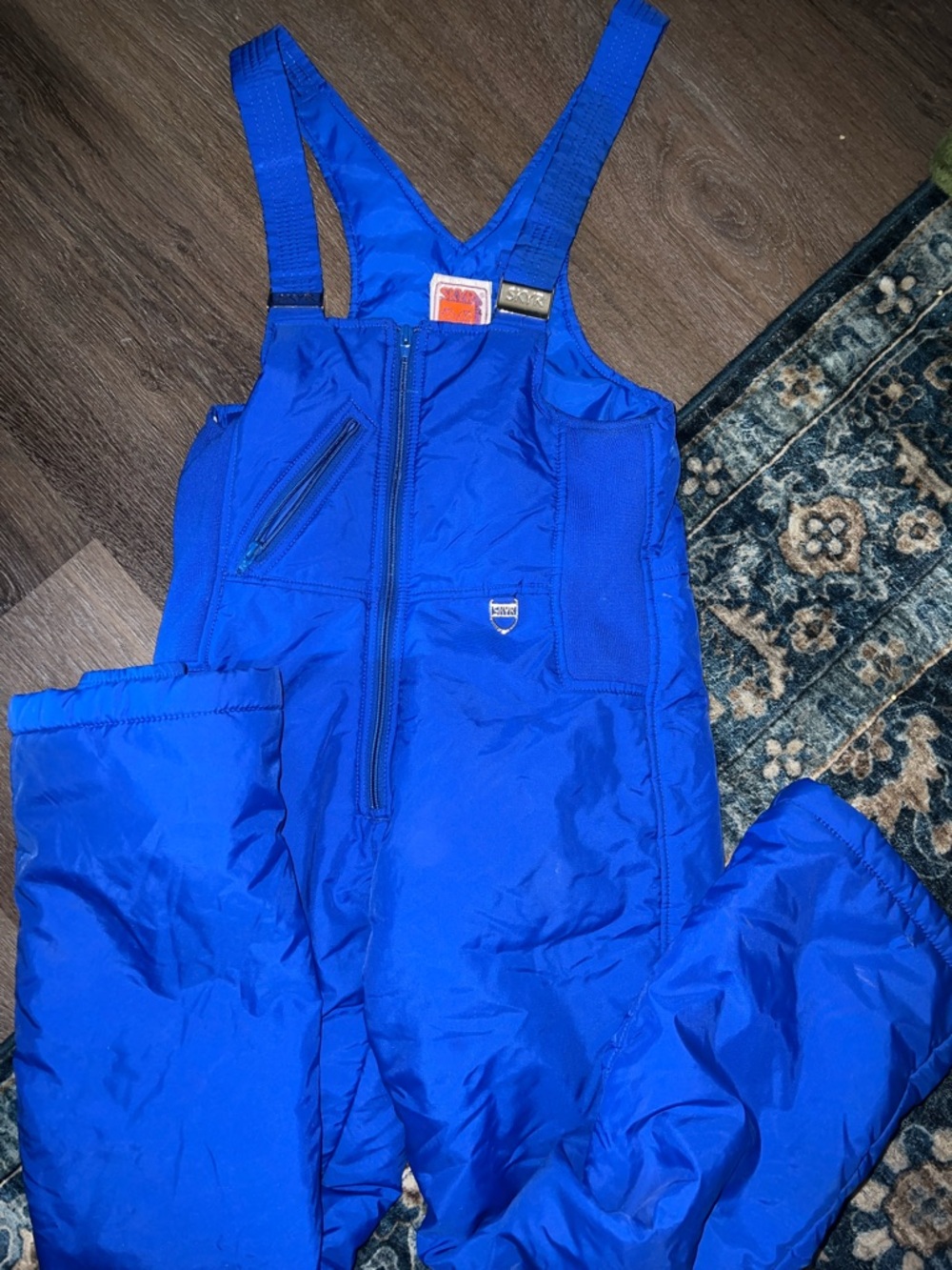 Vintage Skyr Vibrant Blue Ski Snowpants with Branded Buckle L 12/14 GUC